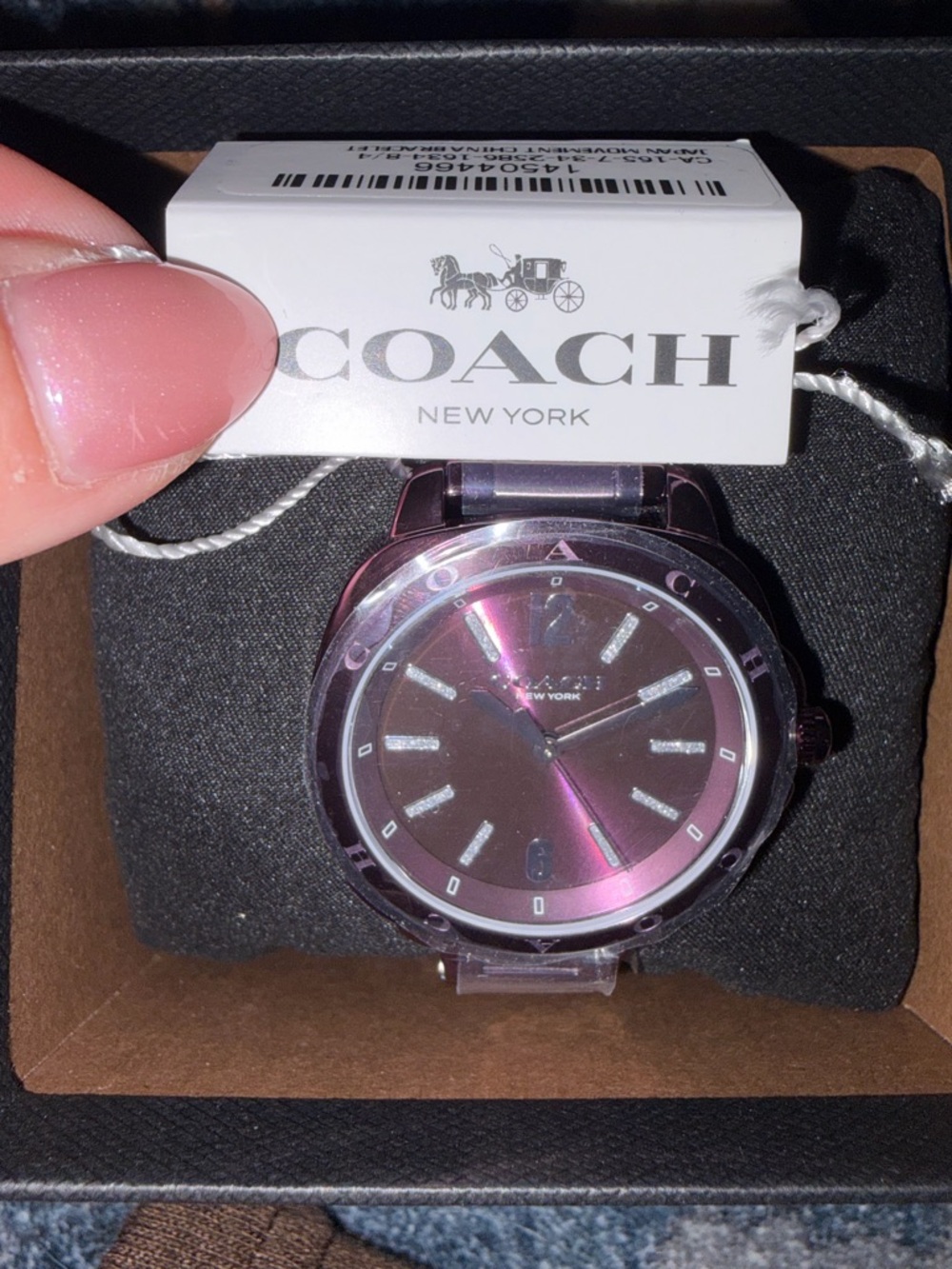 Coach Purple Metallic Watch
